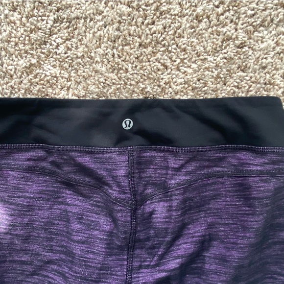 Lululemon Forme Pant Reversible Slub Denim Tender Violet Purple / Black Sz 8 - Picture 7 of 14